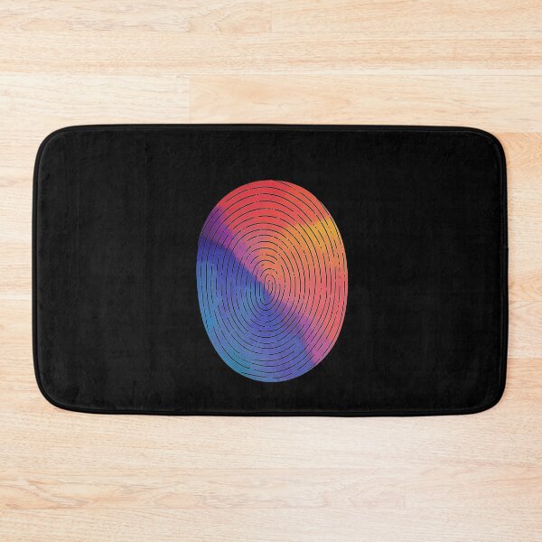 Item preview, Leave Your Mark, Oversized Rainbow Fingerprint. Retro Vintage Colors, Grainy Glitch Gradient, Minimal Flat Illustration designed and sold by MarikoDesignArt.