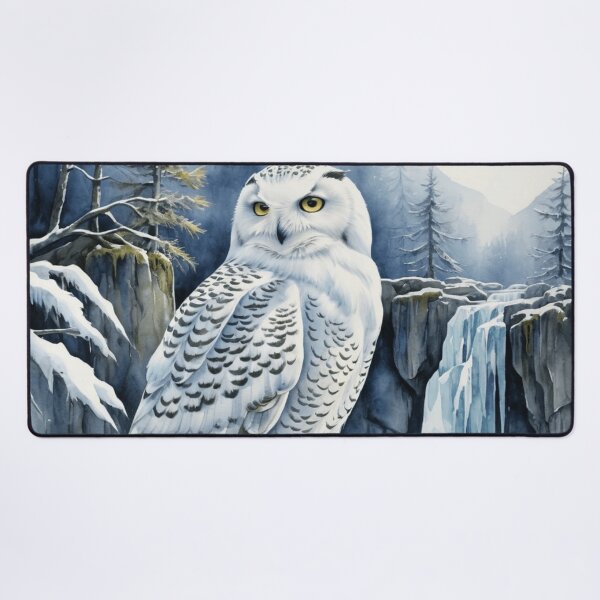 Item preview, Serene Snowy Owl by Frozen Waterfall designed and sold by WaterBirdArt.