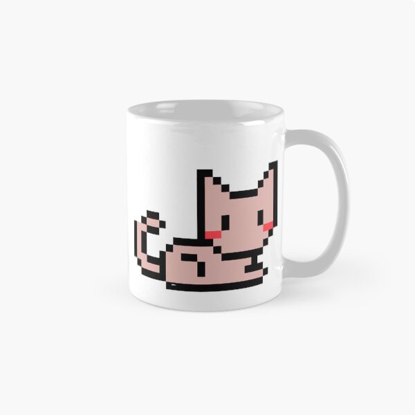 Item preview, Pixel Art Cute Blushing Cat Design designed and sold by K1llexx.