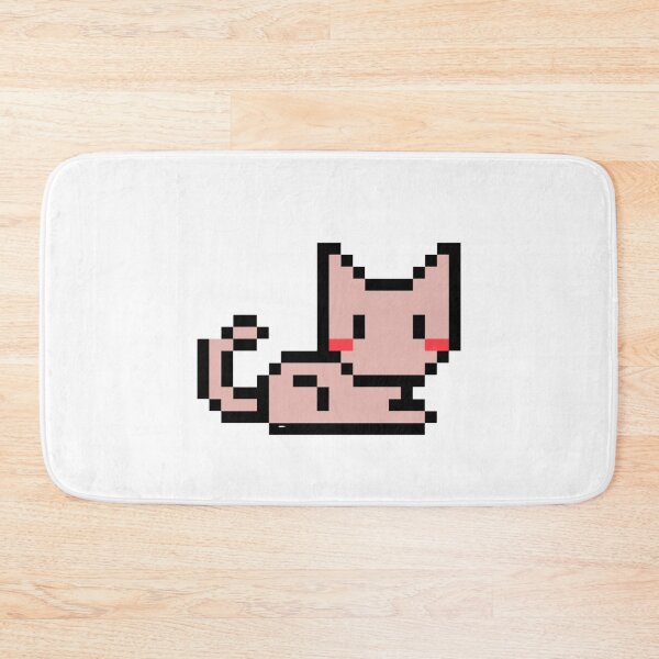 Item preview, Pixel Art Cute Blushing Cat Design designed and sold by K1llexx.