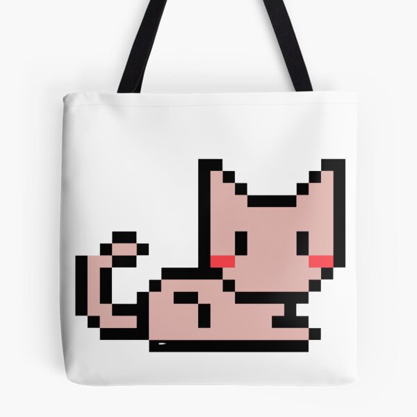 Item preview, Pixel Art Cute Blushing Cat Design designed and sold by K1llexx.