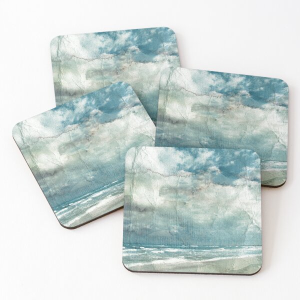Item preview, Distressed Watercolor Blue-Green Seashore  designed and sold by CountyKent.