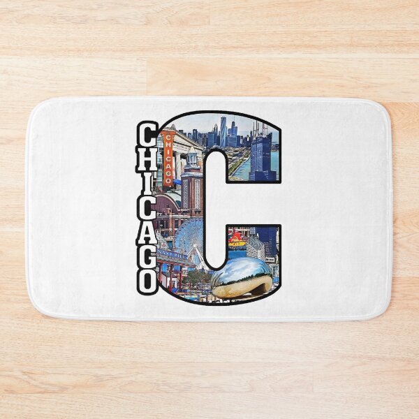 Item preview, "Chicago Cityscape Collage – Bold Typography Art" designed and sold by Evo Desings.