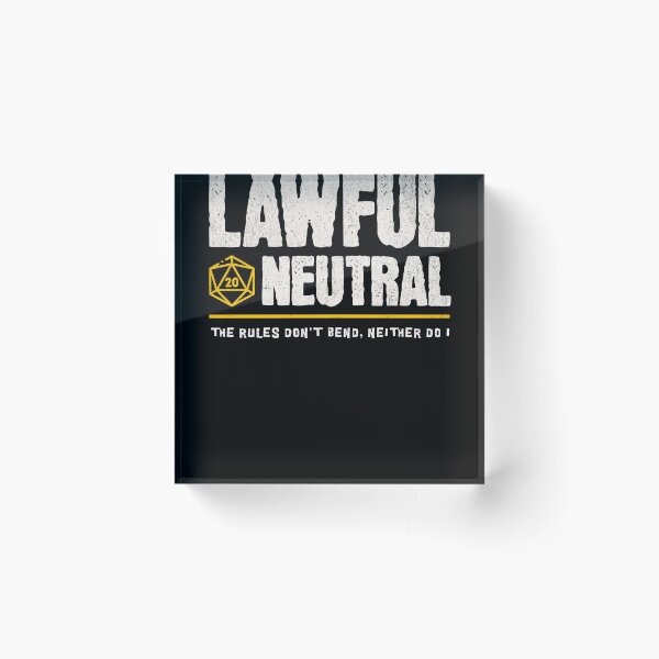 Item preview, Lawful Neutral Alignment designed and sold by sunburstrpg.