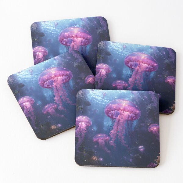 Item preview, Floating Jellyfishes designed and sold by piinkbunny.