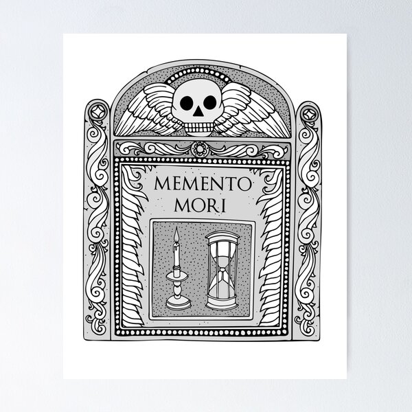 Artikel-Vorschau von Memento Mori Grabstein, designt und verkauft von LittleChiDesignCo..