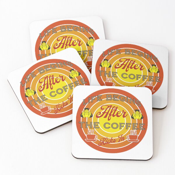 Item preview,  Life Begins After the Coffee Kicks In Retro Design designed and sold by Building60media.