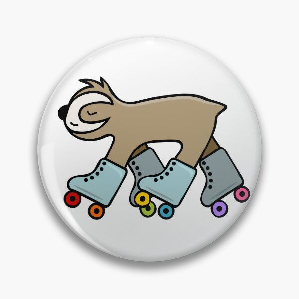 Item preview, Cute Sloth on Roller Skates with Rainbow Wheels  designed and sold by StuckOnGood.