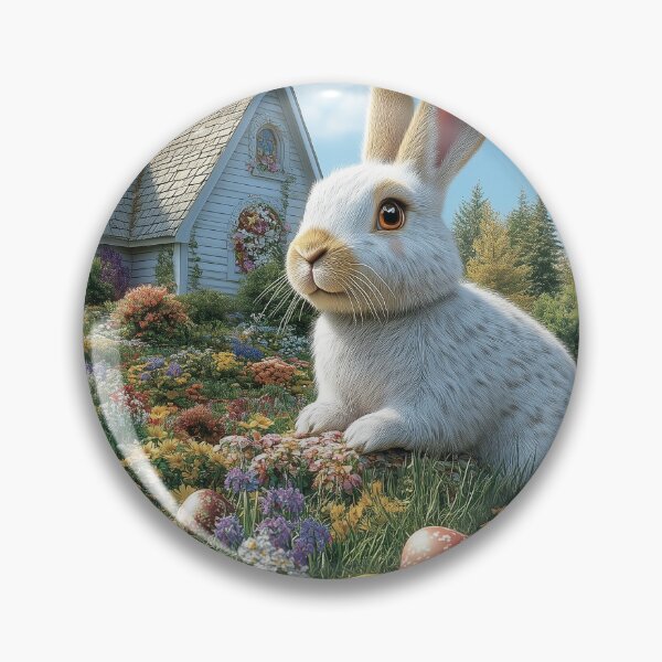 Item preview, English Garden Easter: Bunny & Painted Eggs designed and sold by ACuriousshoppe.