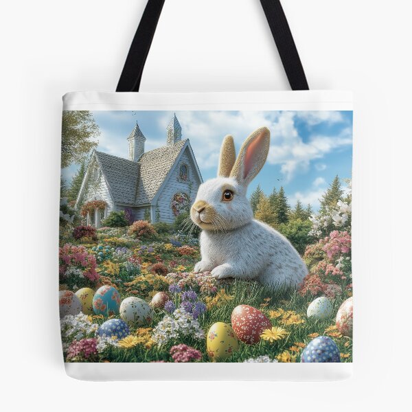 Item preview, English Garden Easter: Bunny & Painted Eggs designed and sold by ACuriousshoppe.