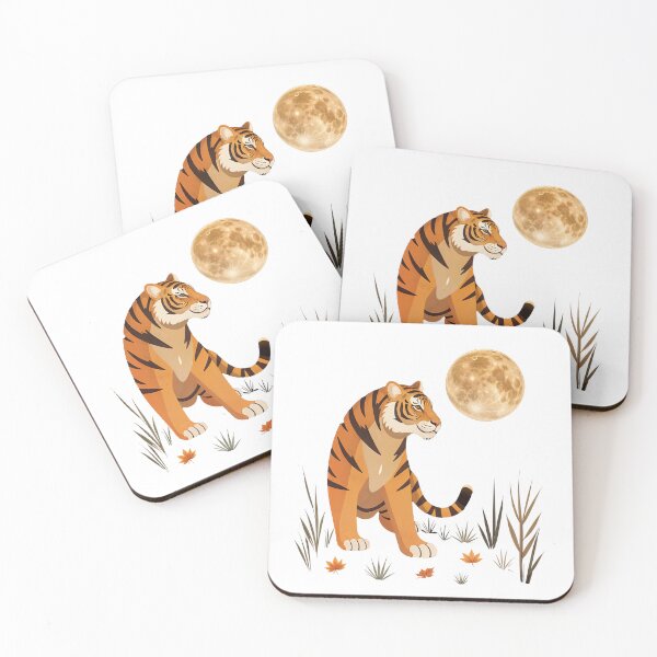 Item preview, T-Shirt Design Trending: TIGER AND THE MOON designed and sold by ForeverPrintsOK.