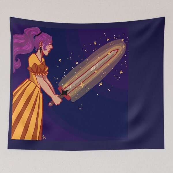 Item preview, Woman Holding a Magic Sword designed and sold by Iridescent Seraph.