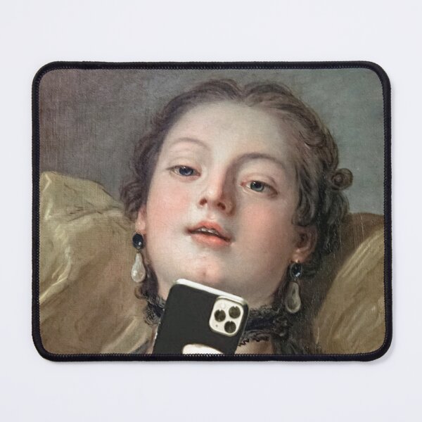 Item preview, Pietro Antonio Rotari: Portrait of a Woman Taking a Selfie | Classical Painting Parody designed and sold by UnhingedBird.
