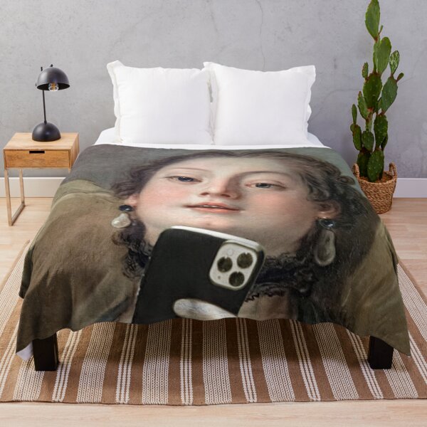 Item preview, Pietro Antonio Rotari: Portrait of a Woman Taking a Selfie | Classical Painting Parody designed and sold by UnhingedBird.