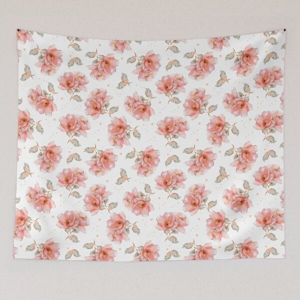Item preview, Pink Roses and Leaves designed and sold by AleksaDesignMTL.
