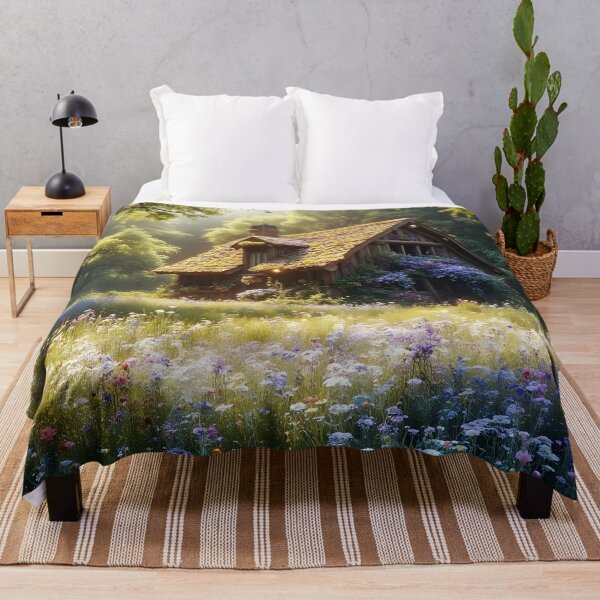 Item preview, Enchanted Cottage, Beside a Wildflower Meadow designed and sold by ACuriousshoppe.