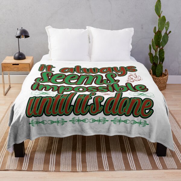 Item preview, It Always Seems Impossible Until It's Done Inspirational Design designed and sold by Building60media.