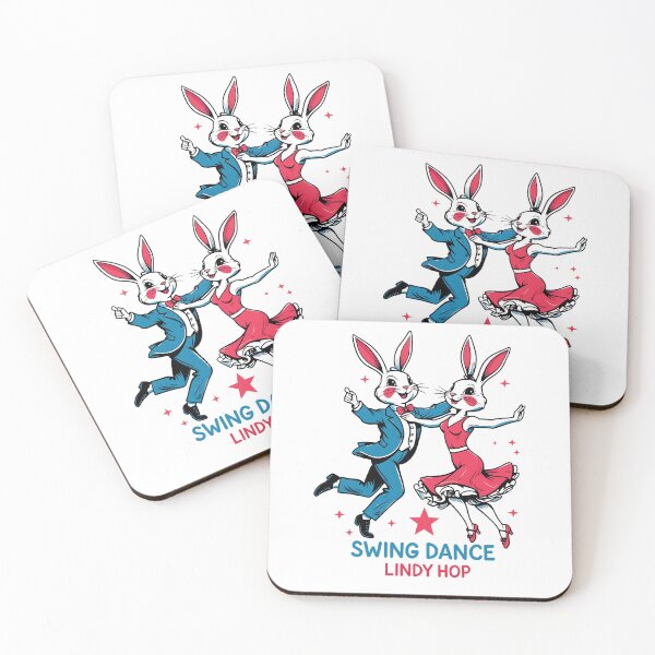 Item preview, Swing and Hop: Lindy Hop Swing Bunny Dancers designed and sold by postprocess.