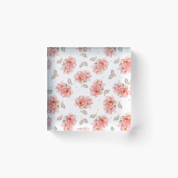 Item preview, Pink Roses and Leaves designed and sold by AleksaDesignMTL.
