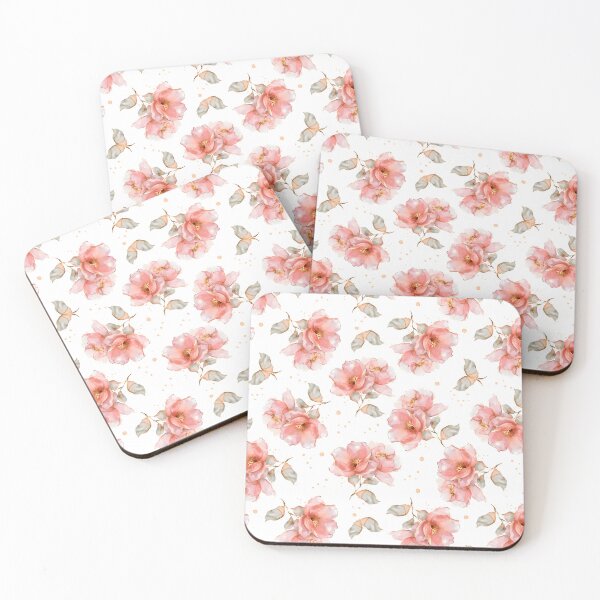 Item preview, Pink Roses and Leaves designed and sold by AleksaDesignMTL.