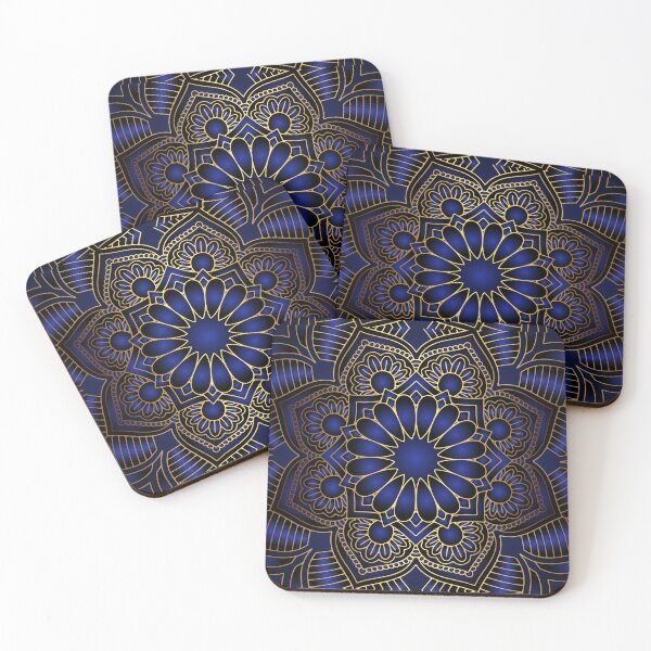 Item preview, Luxury Blue and Gold Mandala  designed and sold by FestDrip.