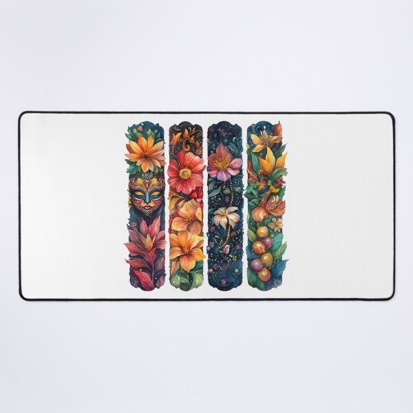 Item preview, Celestial Punk Mardi Gras Fantasy Art - Floral Mask Digital Watercolor Set designed and sold by AnnDesignStudio.