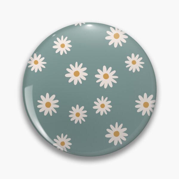 Item preview, Eggshell blue floral, ditsy Daisy pattern designed and sold by erinpixie.