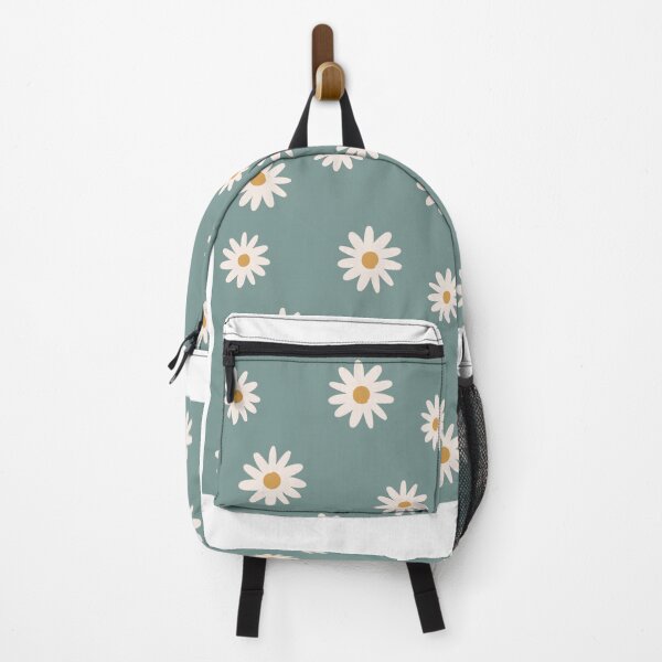 Item preview, Eggshell blue floral, ditsy Daisy pattern designed and sold by erinpixie.