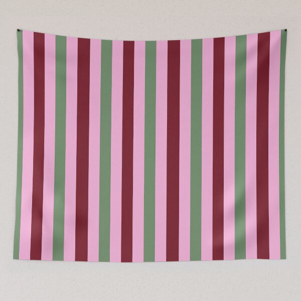 Item preview, Pink, Green and Dark Red Stripes designed and sold by OneThreeSix.