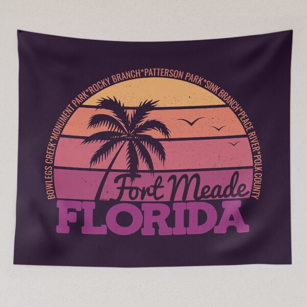 Item preview, Fort Meade Florida Sunset Retro Vintage Local Pride Logo designed and sold by CRHPOD20.