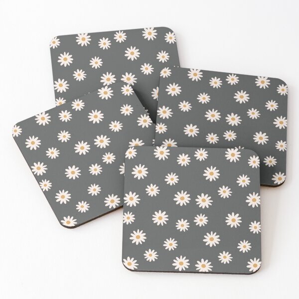 Item preview, Grey and white Daisy pattern designed and sold by erinpixie.