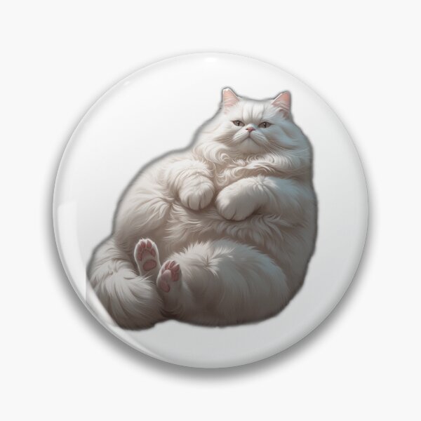 Item preview, Fluffy White Cat Lying Down - Cute, Playful, and Adorable Oversized Feline with Soft Fur designed and sold by ShopWithDreams.