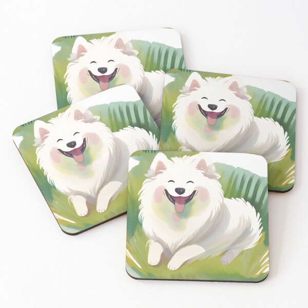Item preview, Watercolour Smiling Samoyed designed and sold by TheresaNicole.