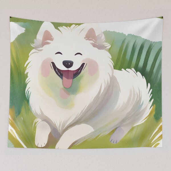 Item preview, Watercolour Smiling Samoyed designed and sold by TheresaNicole.