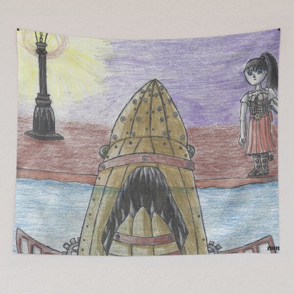 Item preview, Steampunk Shark: The Clockwork Killer! designed and sold by GrudleBay.
