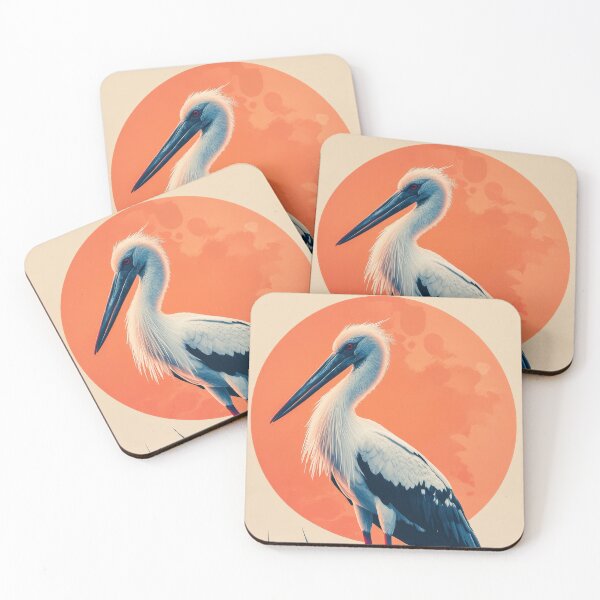 Item preview, Elegant Stork Against Vibrant Sunset designed and sold by Twisted Kids.