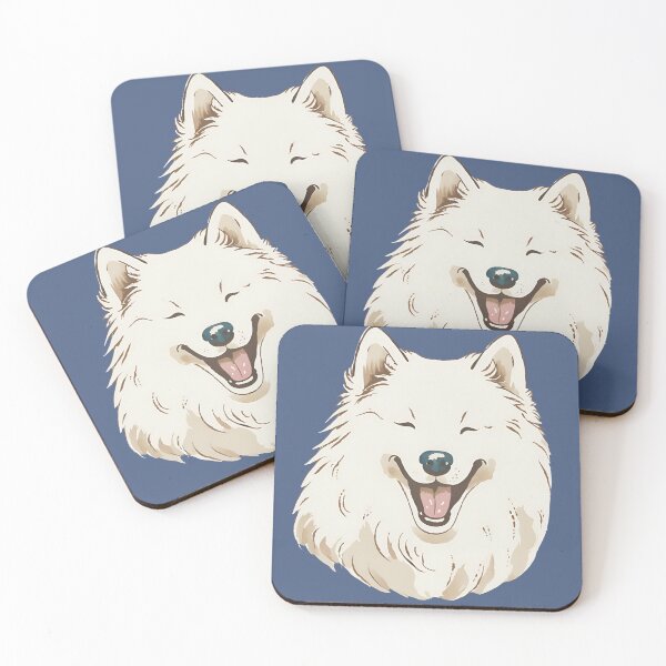 Item preview, Watercolour Laughing Samoyed designed and sold by TheresaNicole.