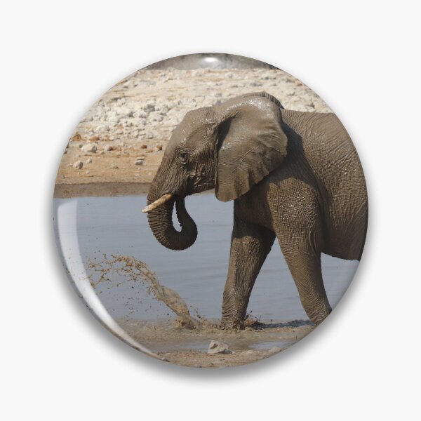 Item preview, Elephant in a waterpool in Etosha designed and sold by Proud & Pretty Wildlife Photography.