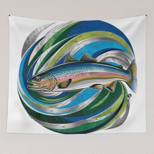 Item preview, Go Fishing: Find Trout designed and sold by Forest Aura Vibes.