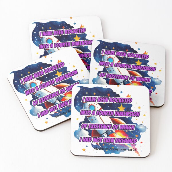 Item preview, "Rocketed Into the Fourth Dimension – Big Book Quote Art" designed and sold by Building60media.