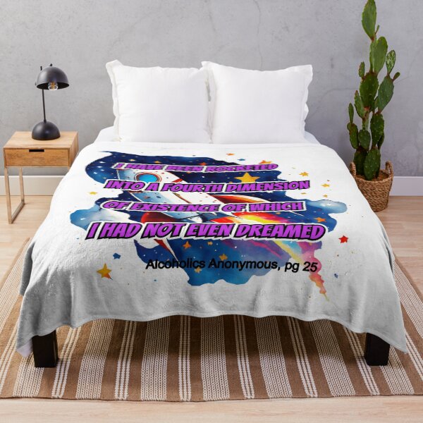 Item preview, "Rocketed Into the Fourth Dimension – Big Book Quote Art" designed and sold by Building60media.