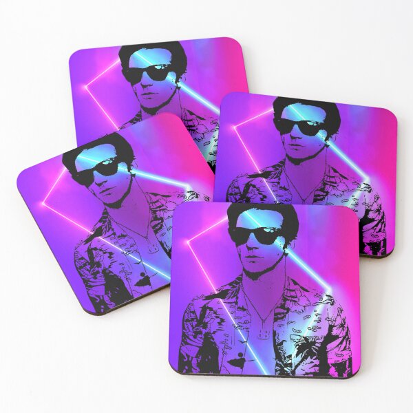Item preview, Drake Bell Fanart – Retro Neon Portrait with 80s Vibes designed and sold by ShopWithDreams.