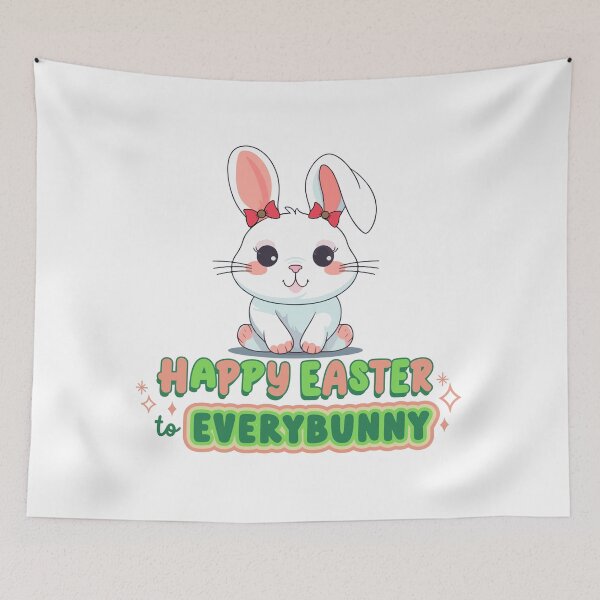 Item preview, Cartoon Bunny with Easter Greeting designed and sold by LaUnArt.