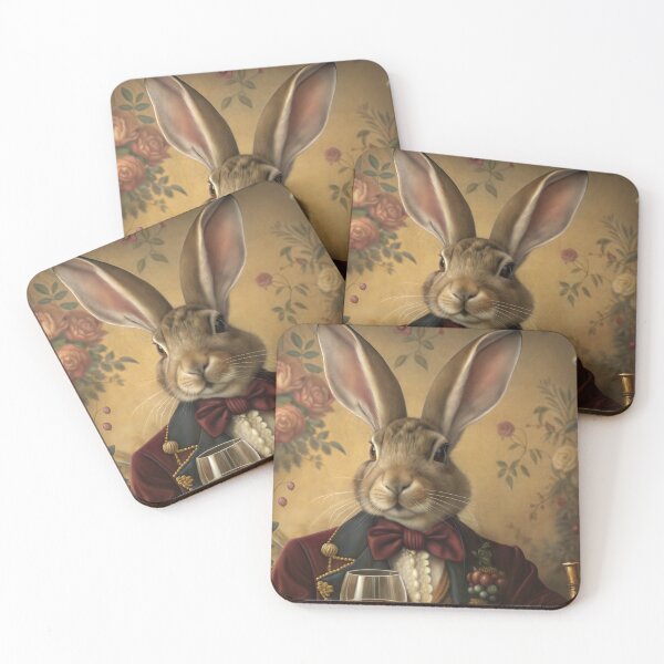 Item preview, Rabbit Vintage Suit Bow Tie Wine Glass Gentleman Hare designed and sold by NuttyAnimals.