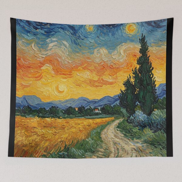 Item preview, Wheatfield with Cypress designed and sold by CreativeDomain.