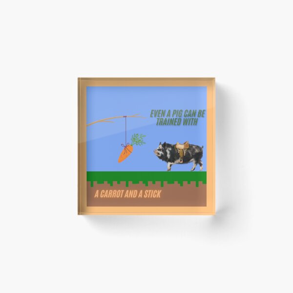 Item preview, Piggy Chasing the Carrot designed and sold by EclecticKrys.