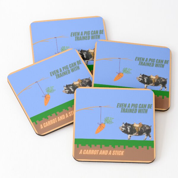 Item preview, Piggy Chasing the Carrot designed and sold by EclecticKrys.