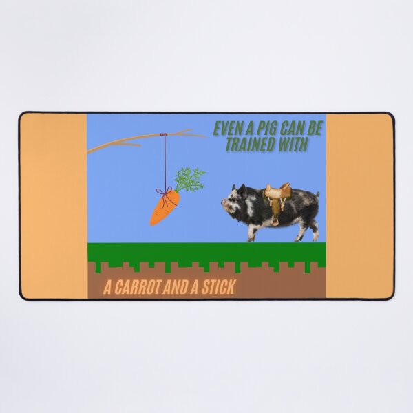 Item preview, Piggy Chasing the Carrot designed and sold by EclecticKrys.