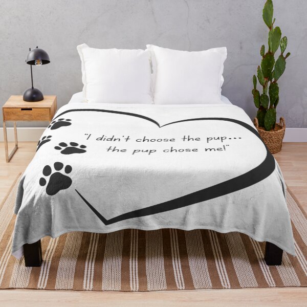 Item preview, I Didn’t Choose the Pup… The Pup Chose Me – Paw Print Heart designed and sold by TiggsnPigsArt.