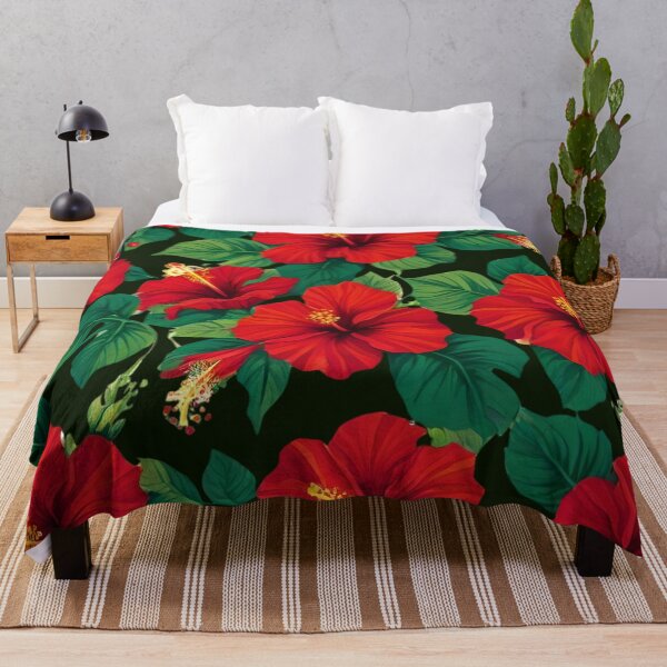 Item preview, Red Hibiscus Tropical Flower Pattern designed and sold by Ciervo Primavera.